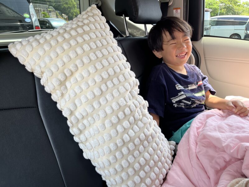 子連れ長距離ドライブ、あって良かったものなくて後悔したもの、クッション